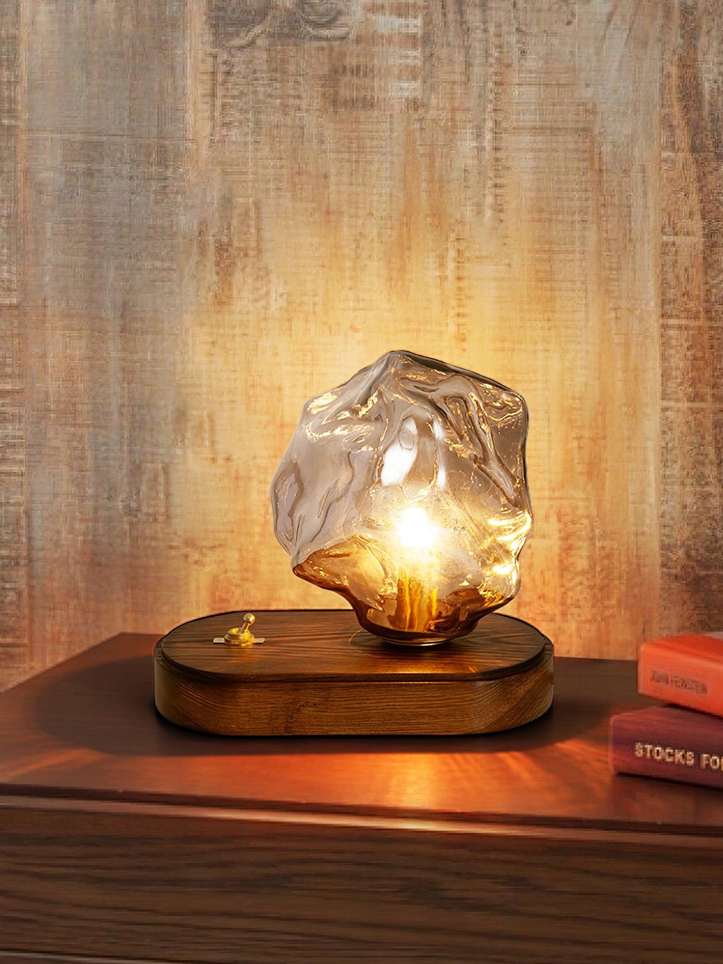 Lampe de table en verre Floroux
