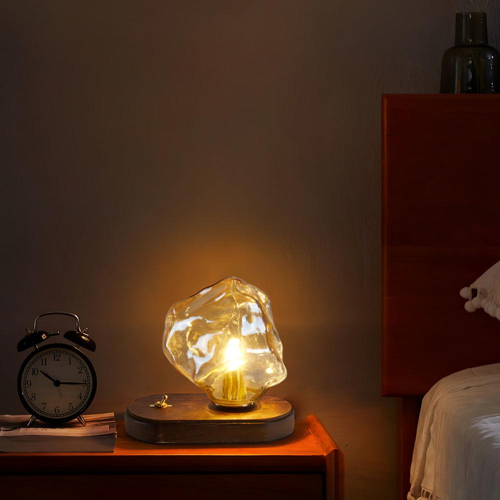 Lampe de table en verre Floroux