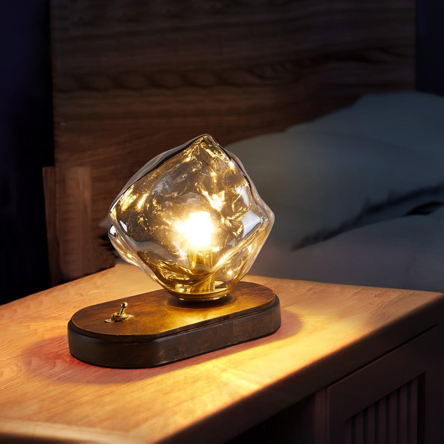 Lampe de table en verre Floroux