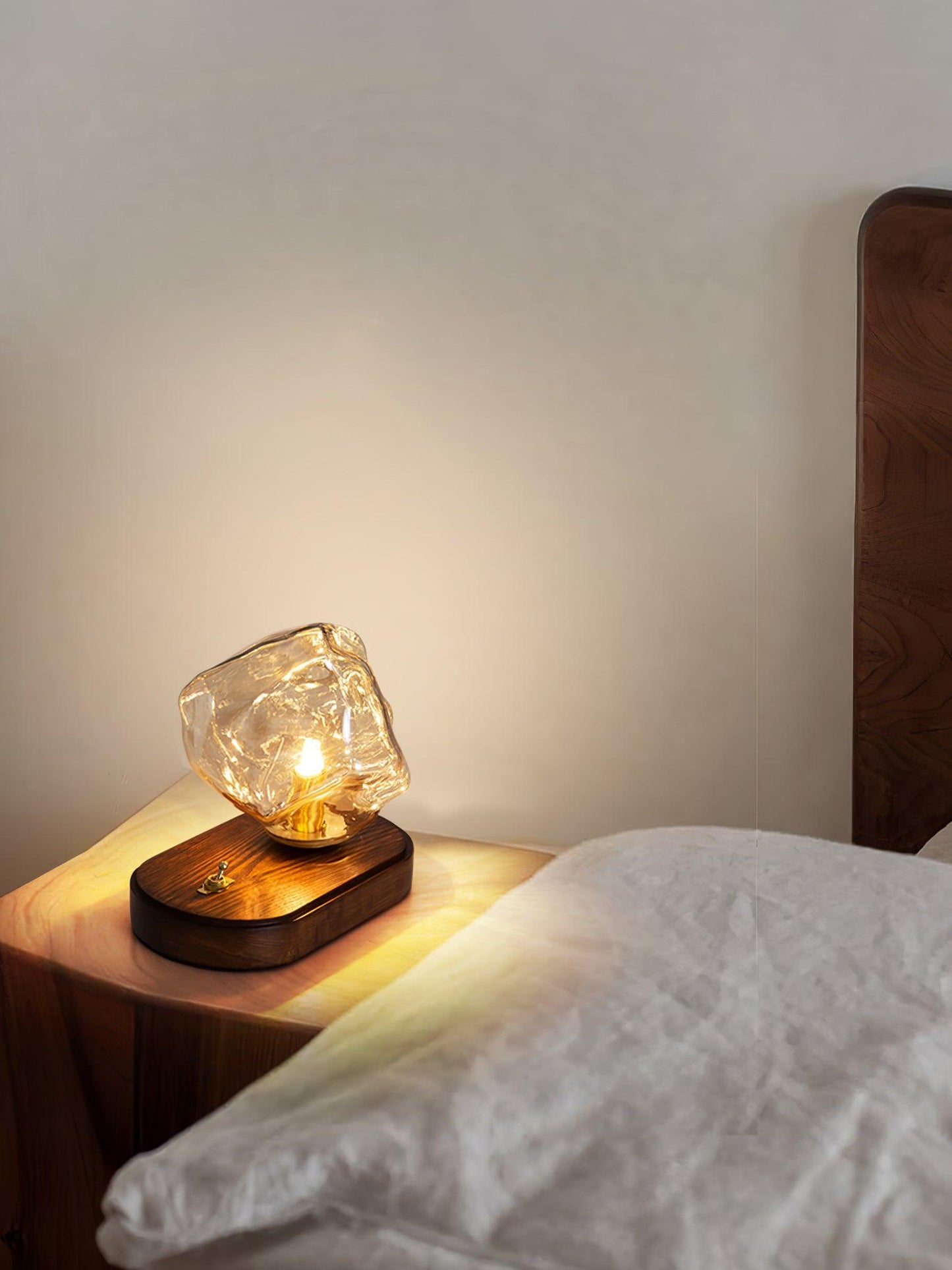 Lampe de table en verre Floroux