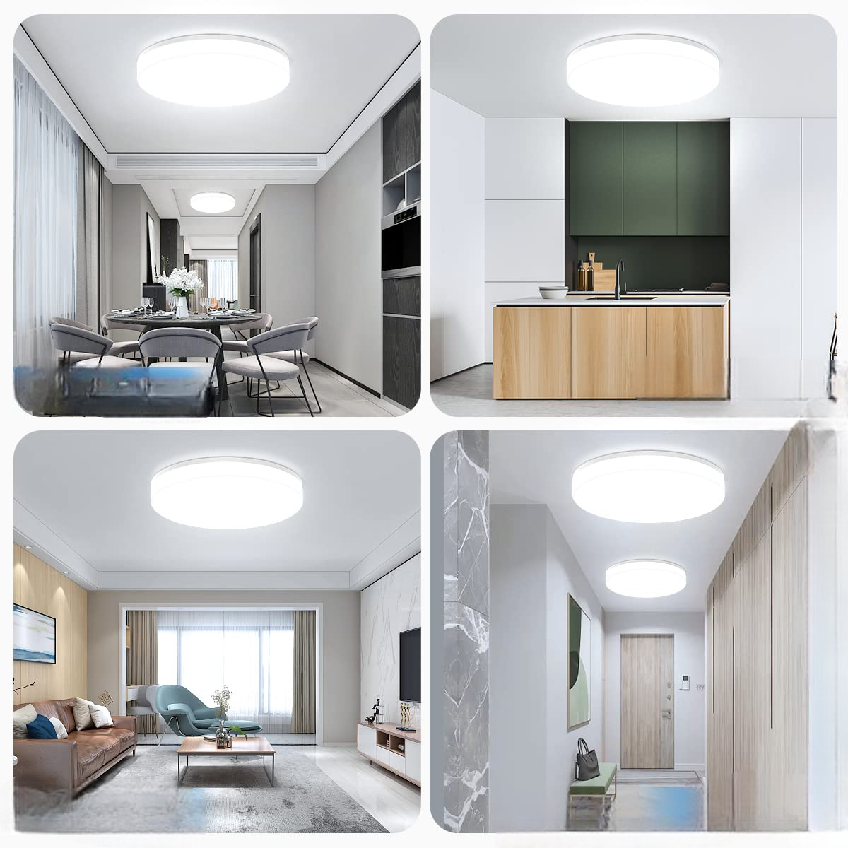 LumièreScandi - Plafond LED Crème Scandinave
