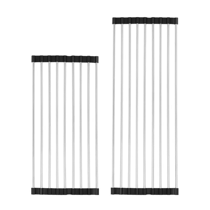 Étagère de drainage pour la cuisine en acier inoxydable – SinkRack – pliable – pour casseroles et autres plats – planche de drainage