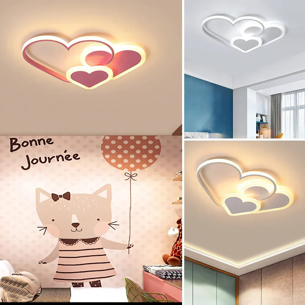 Floroux Chambre d'enfants Plafonnier | Lumière LED Dimmable | Accents de couleur vifs | Économique en énergie & Moderne