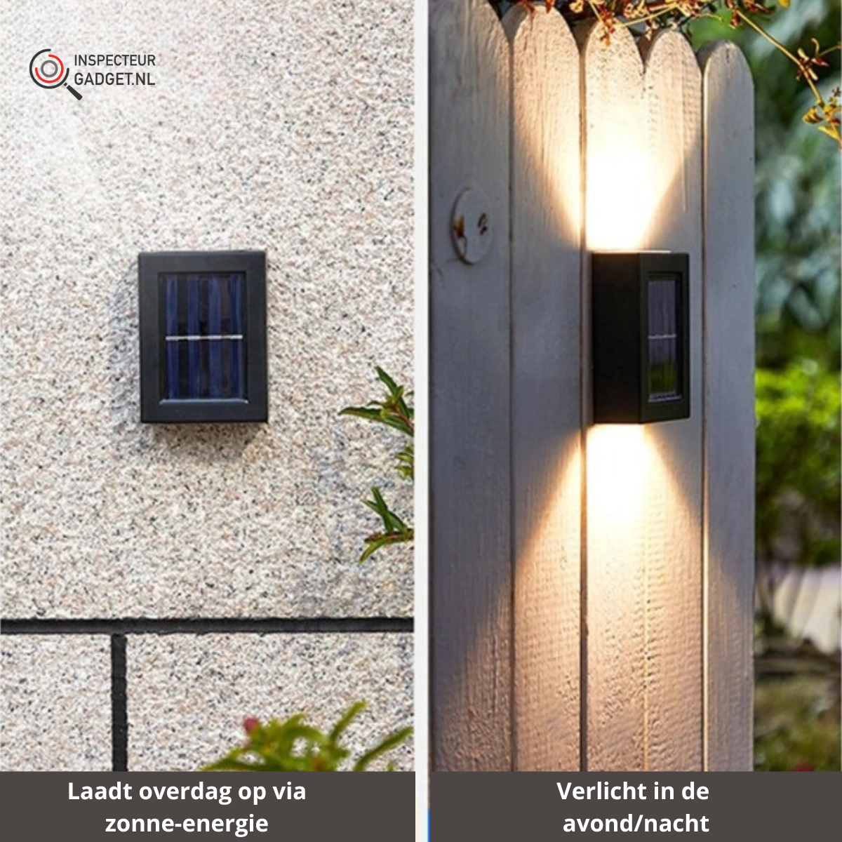 Lampes murales solaires LED sans fil Deluxe - Créez l'ambiance parfaite dans votre jardin !