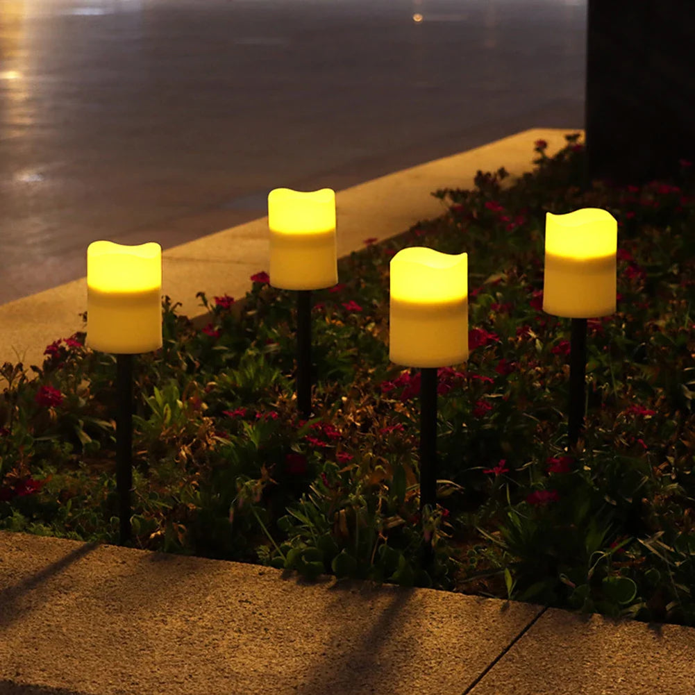 Floroux | Bougie de jardin LED solaire pour balcon et terrasse