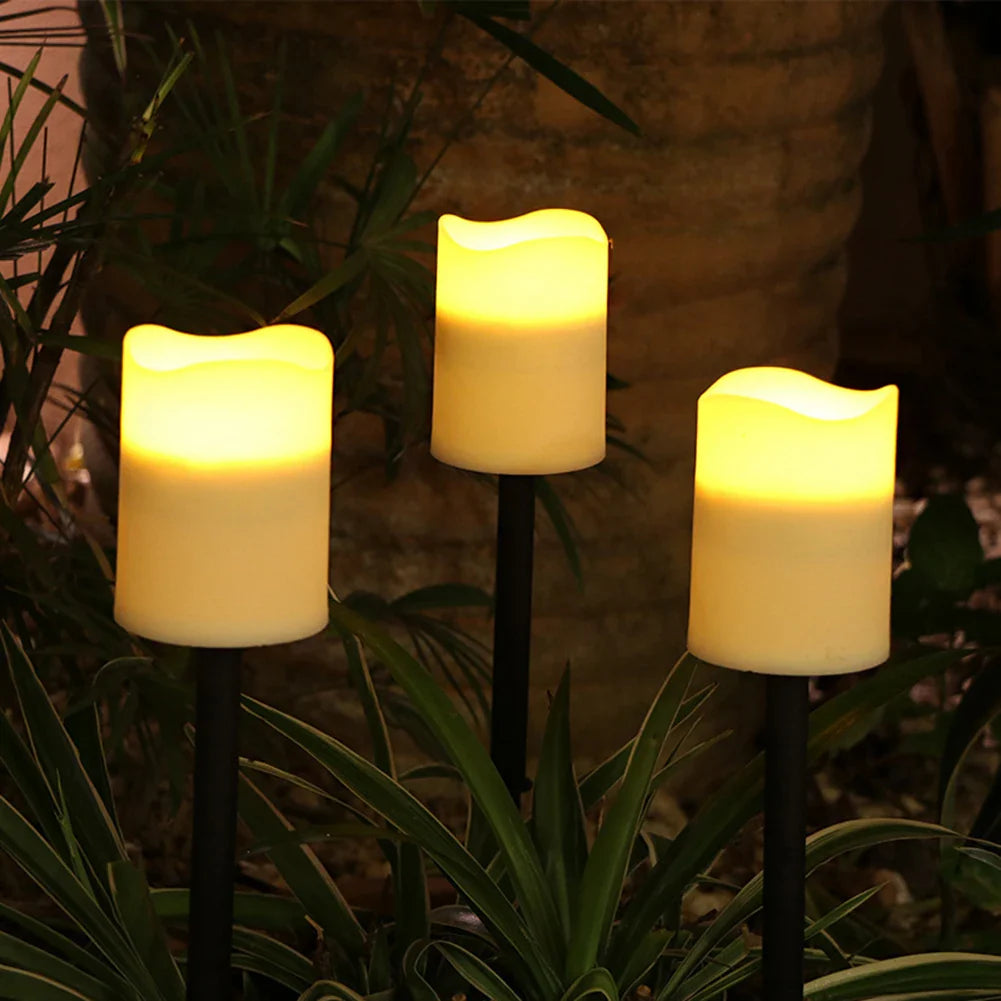 Floroux | Bougie de jardin LED solaire pour balcon et terrasse