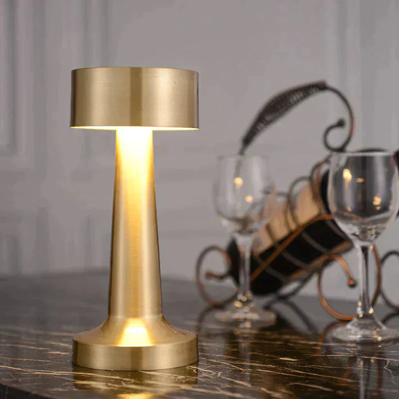 LumiAura - Lampe de table LED sans fil au style rétro chic - Rechargeable par USB