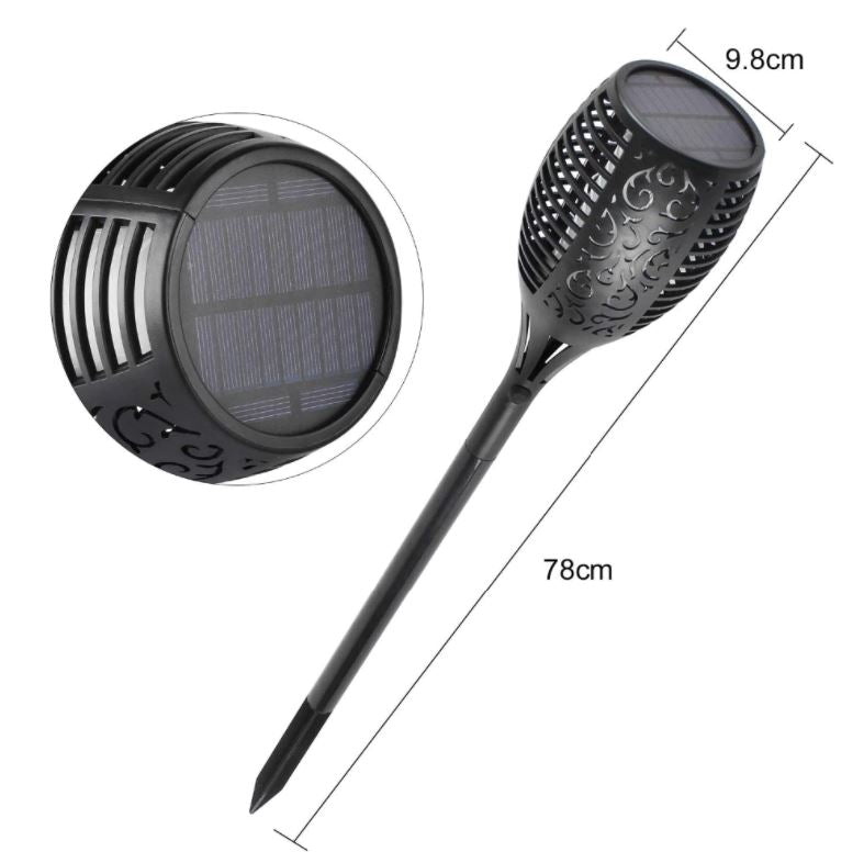 Torches solaires LED Deluxe 96 LED (4 pièces)