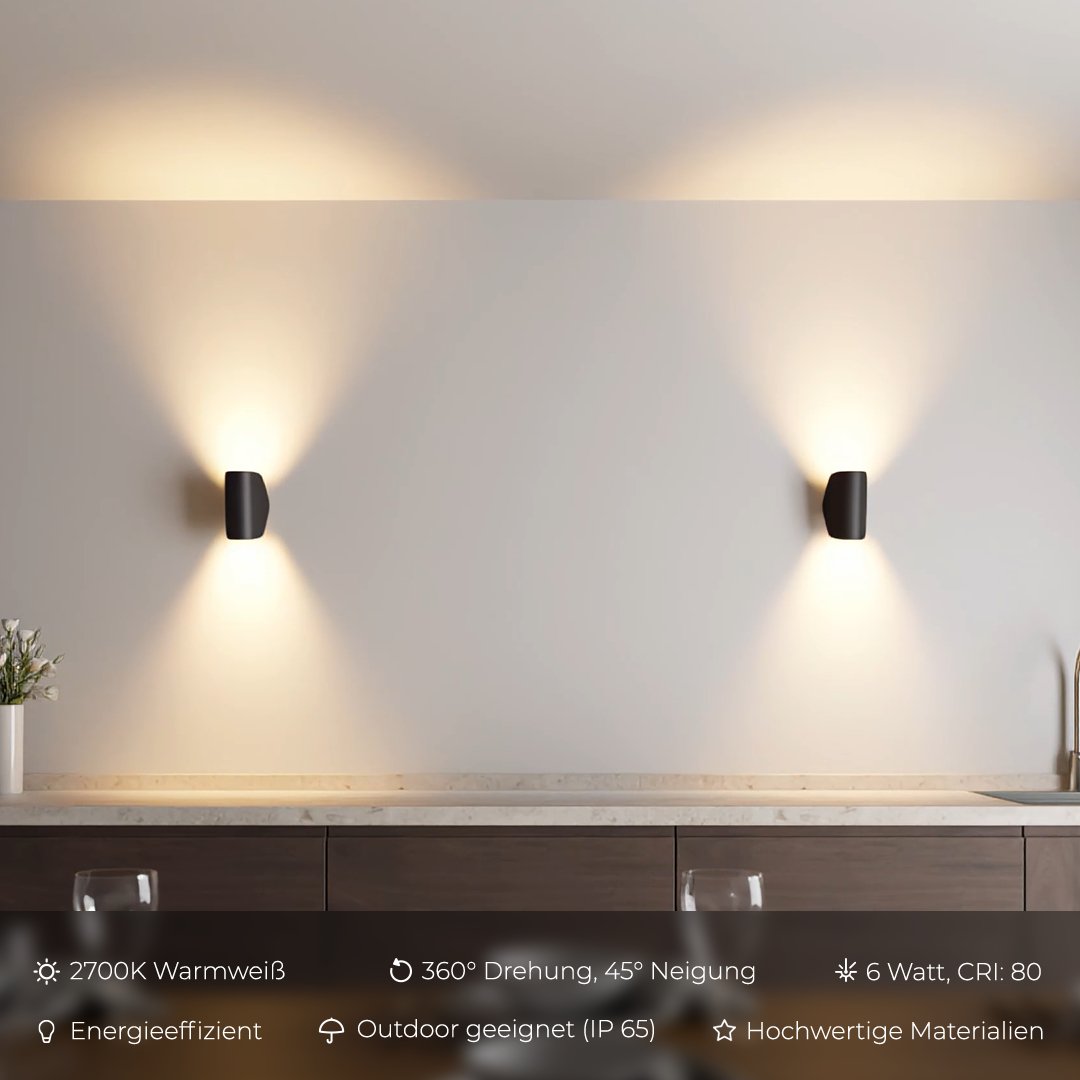 Floroux - Application extérieure LED avec lumière chaude