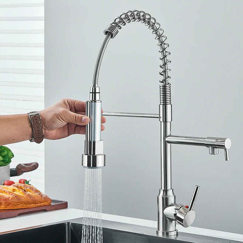 NickelFlex Robinet – Mitigeur de Cuisine Moderne 360°