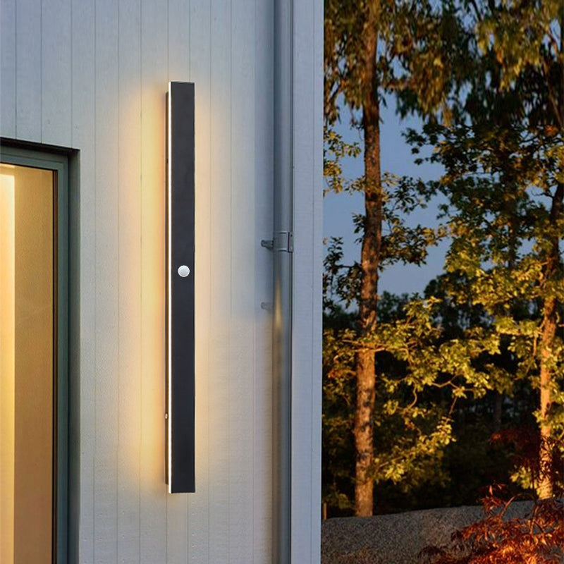 Edge – Appliques murales LED au design moderne en métal noir pour jardin et couloir
