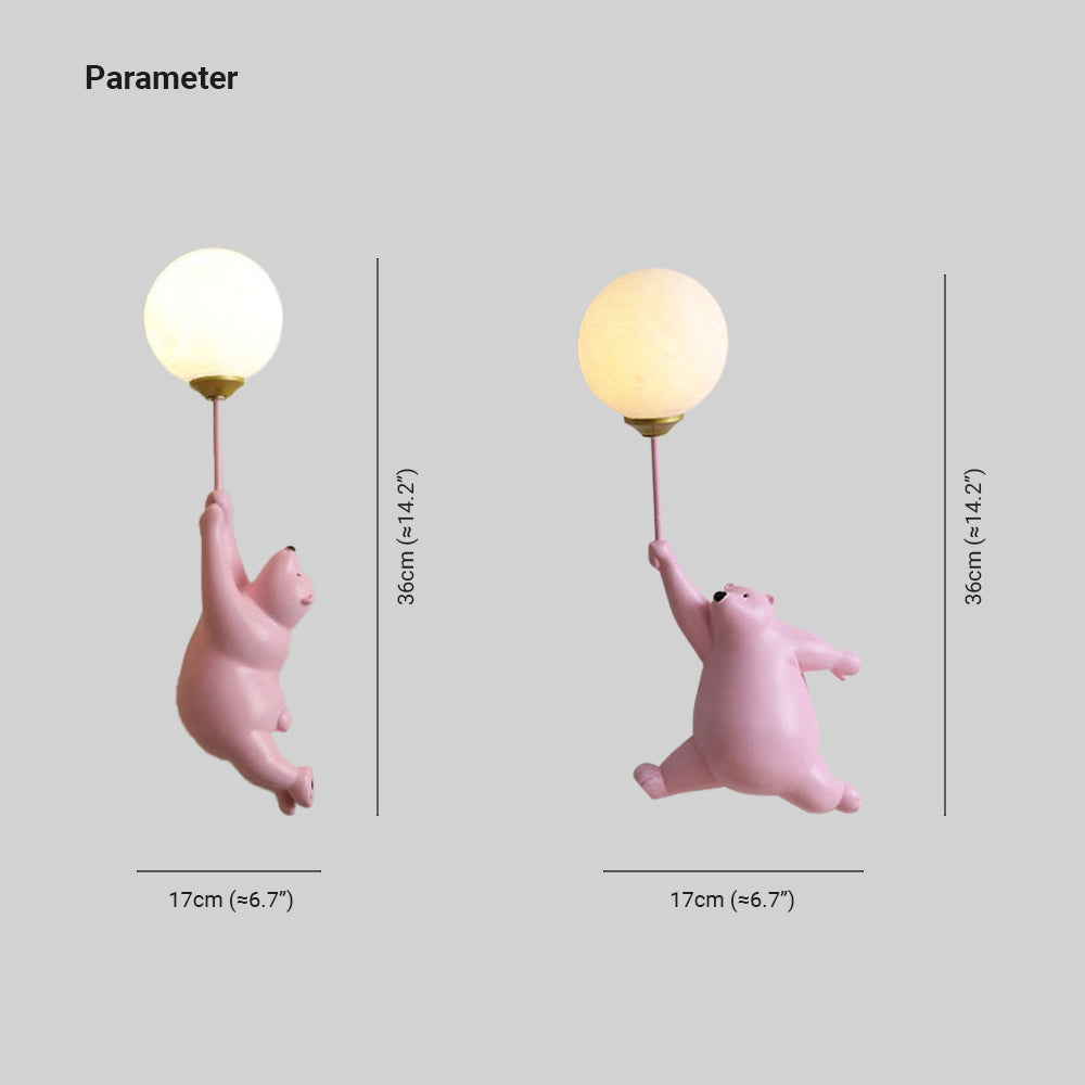 Floroux – Applique LED en résine et acrylique pour chambre d'enfants