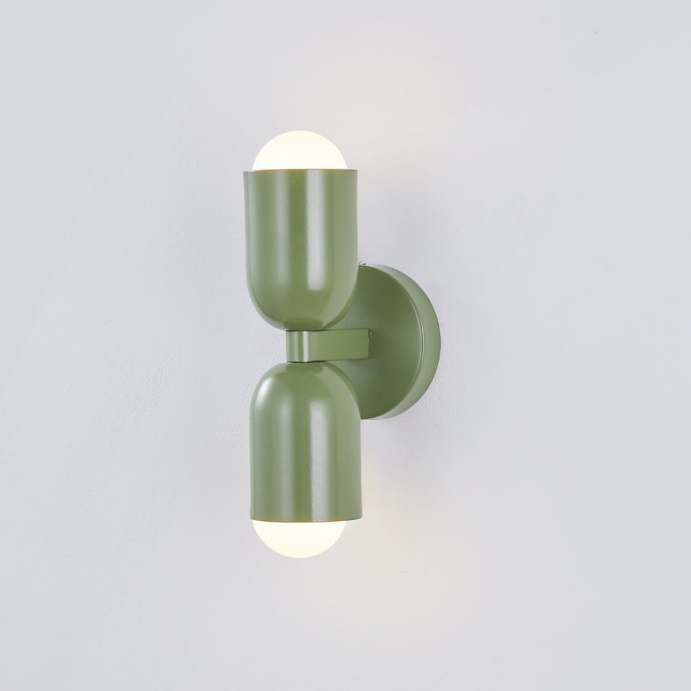Applique Murale LED Morandi Moderne 2 Flammes Noire Intérieur/Couloir Métal