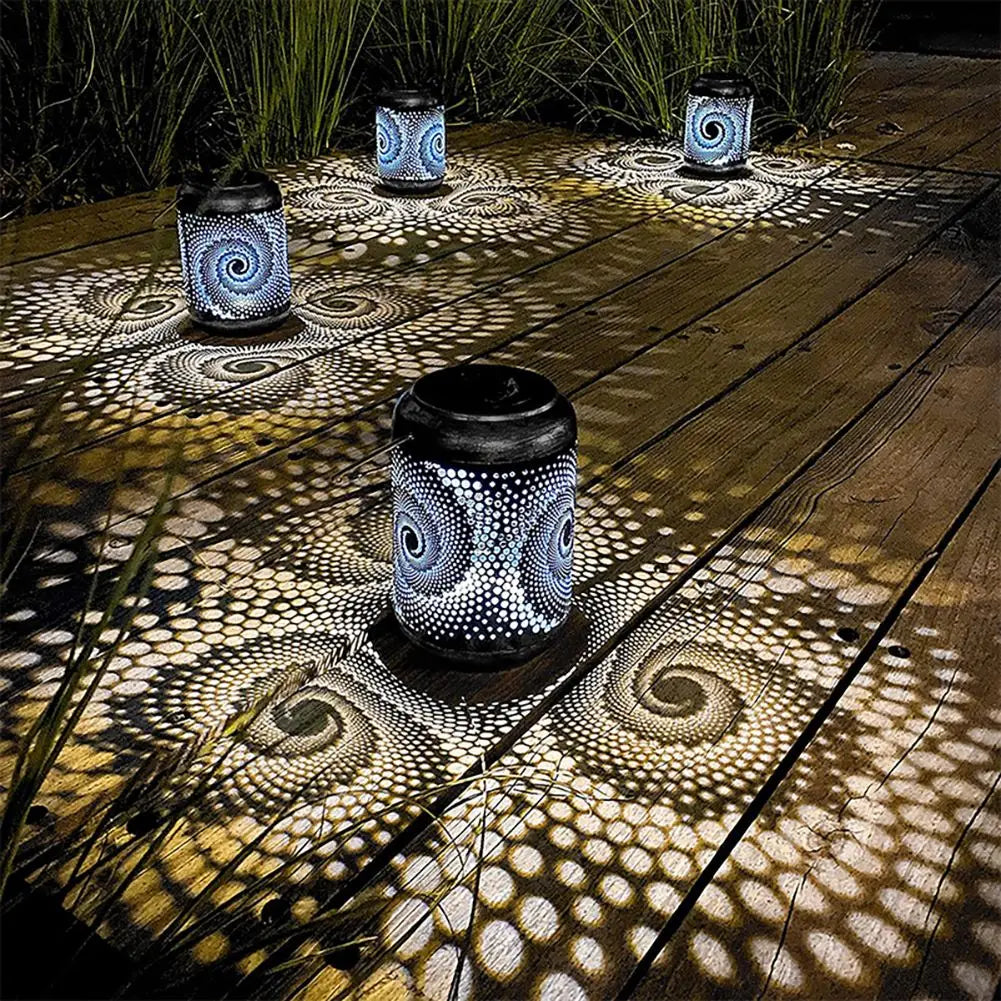 Floroux | Lampe solaire extérieure 3D avec motif escargot