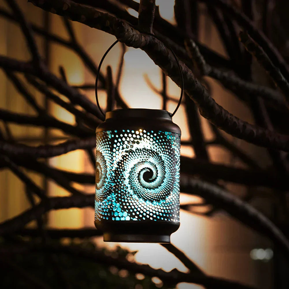 Floroux | Lampe solaire extérieure 3D avec motif escargot