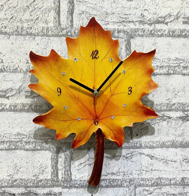 Floroux - Horloge à feuilles nordiques