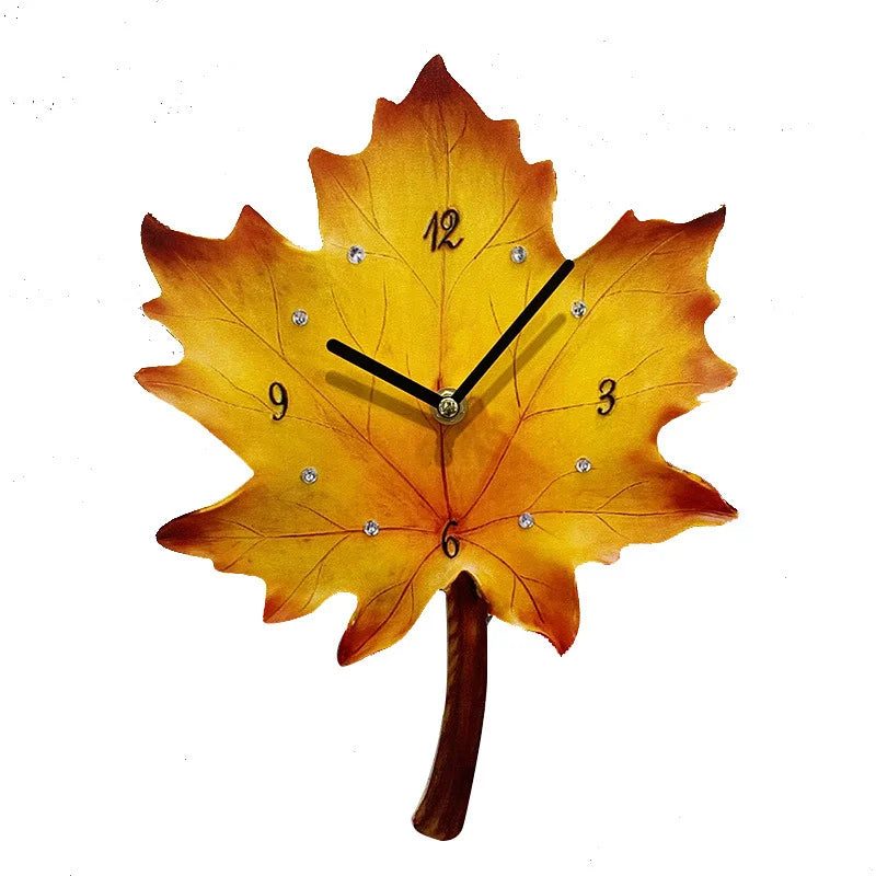 Floroux - Horloge à feuilles nordiques