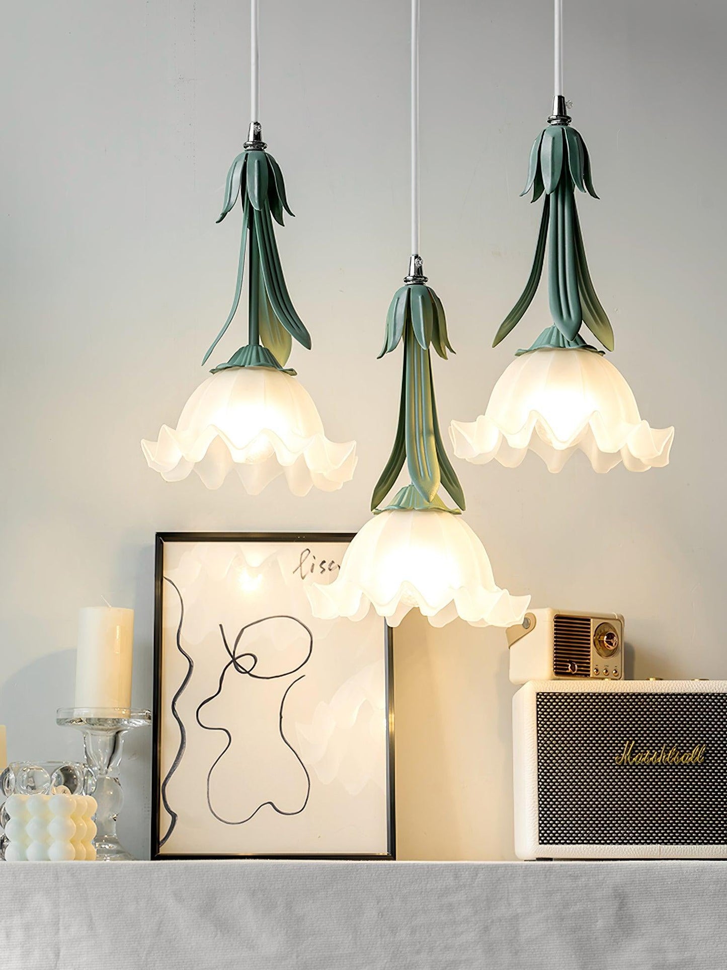 Floroux Lila du Vallée Pendant | Elegant Design | Ambient Lighting | Decorative Hanging Lamp for Living Room and Dining Room