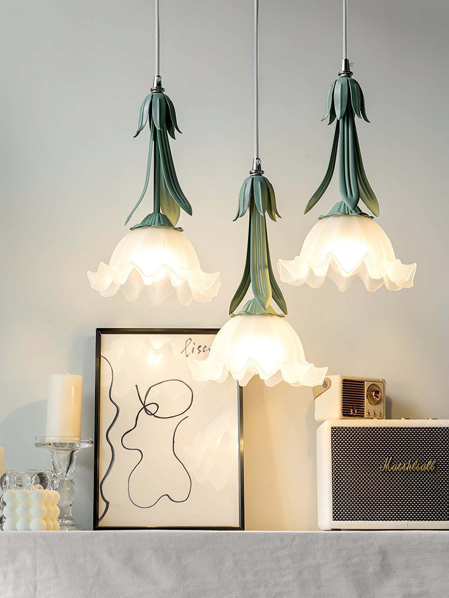 Floroux Lila du Vallée Pendant | Elegant Design | Ambient Lighting | Decorative Hanging Lamp for Living Room and Dining Room