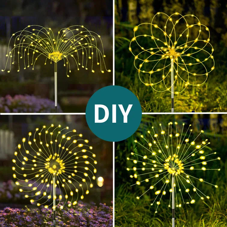 Floroux Pièce Lampes de jardin solaires d'extérieur Firework