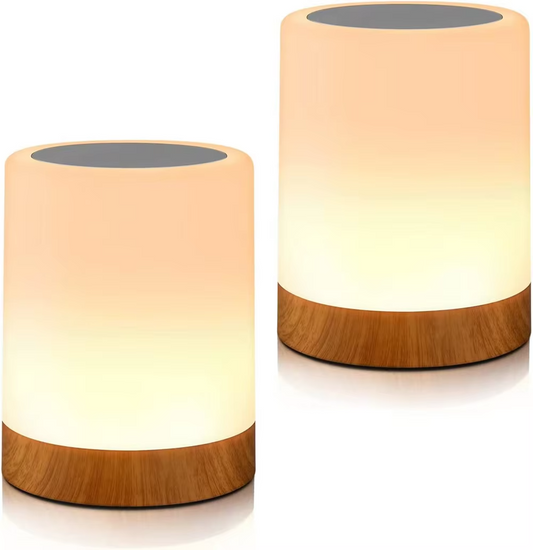 LumiShade | Lampe de table LED en bois minimaliste