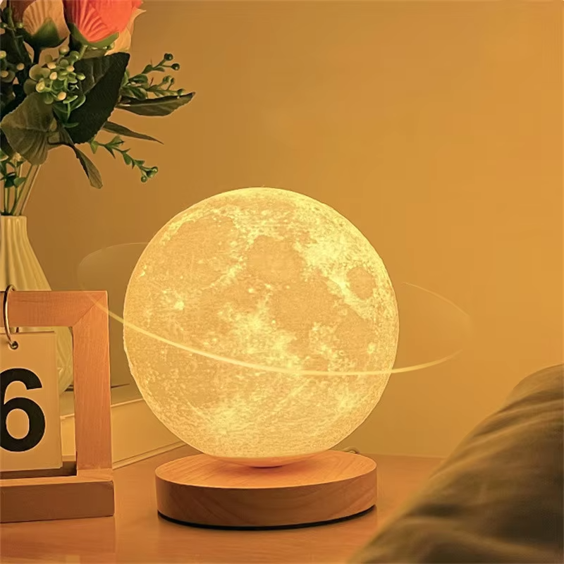 Luna360 | Lampe de table LED lune rotative à 360°