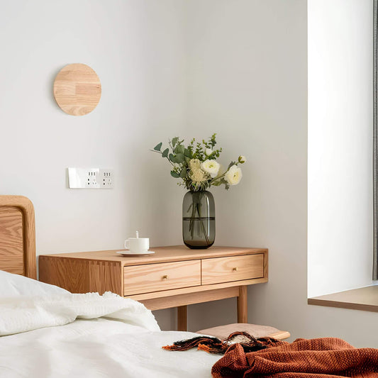 Applique murale de luxe à aspect bois naturel