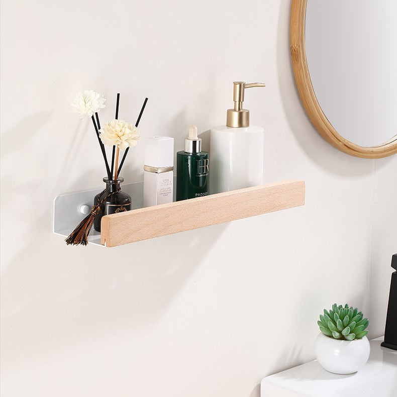 Woodify Étagère Murale - Étagère de Douche Élégante Sans Perçage