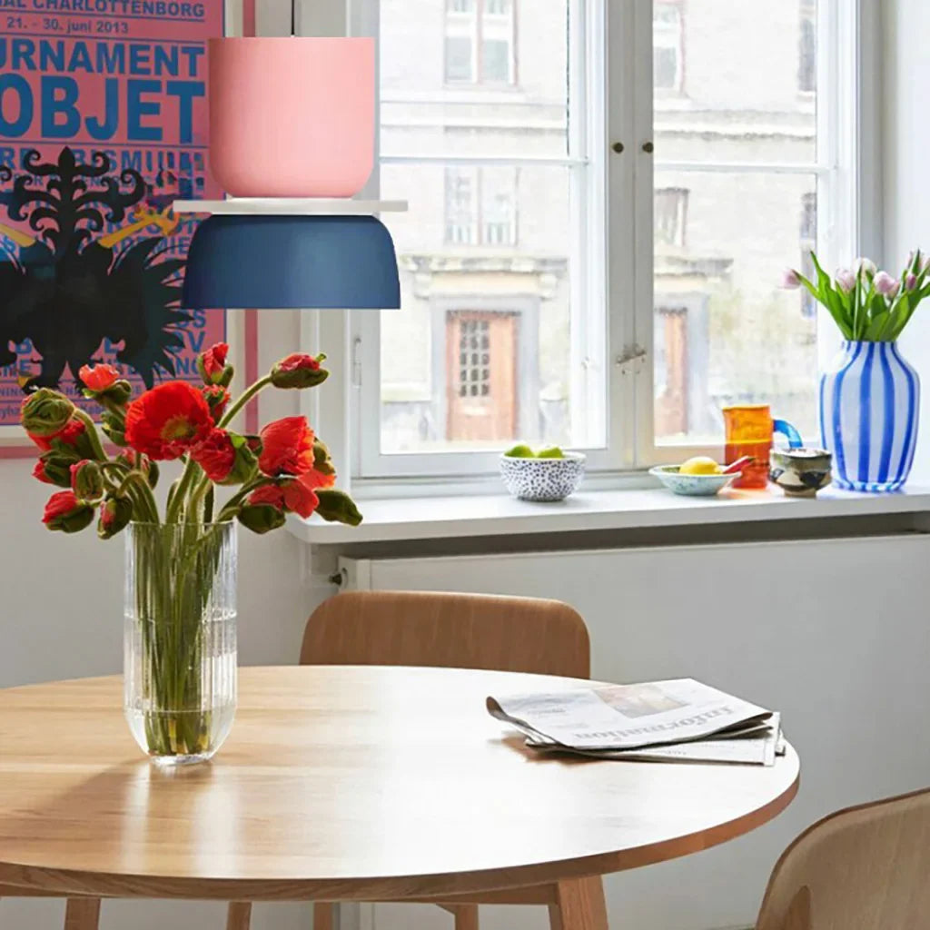 Floroux Luminaire Pendentif Scandinave à Blocs de Couleurs