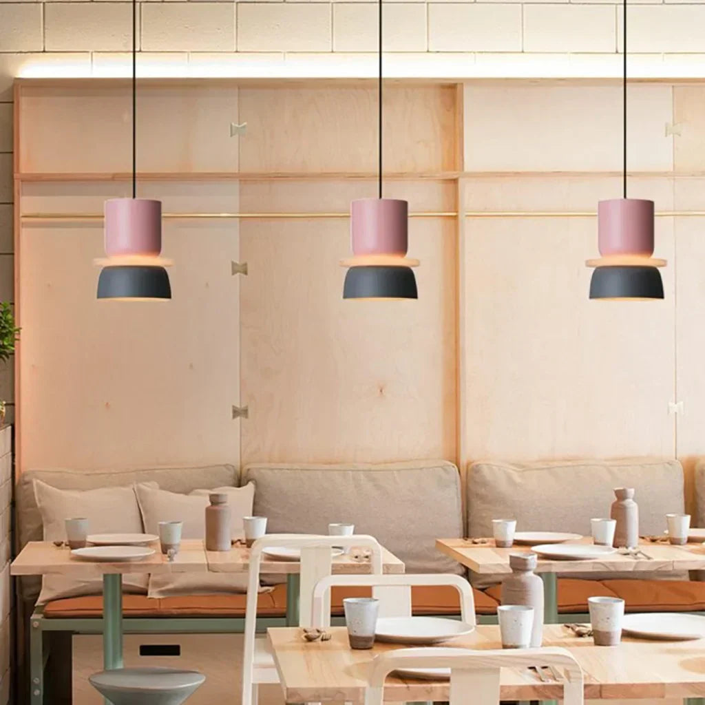 Floroux Luminaire Pendentif Scandinave à Blocs de Couleurs