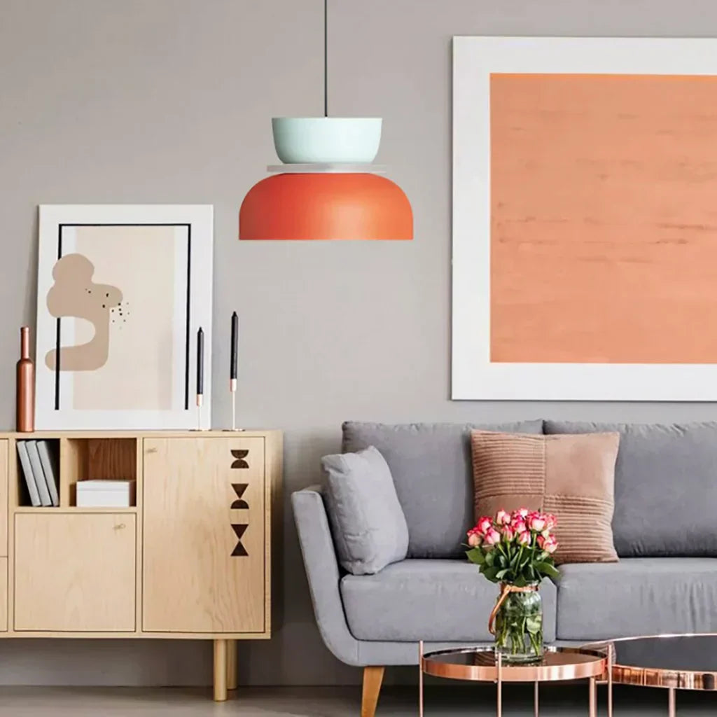 Floroux Luminaire Pendentif Scandinave à Blocs de Couleurs