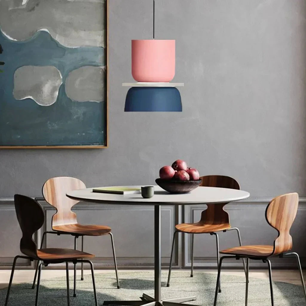 Floroux Luminaire Pendentif Scandinave à Blocs de Couleurs