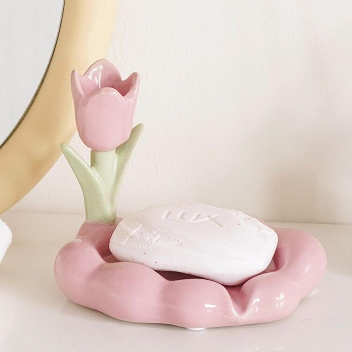 Floroux Floral Coupe-savon Décor de salle de bain