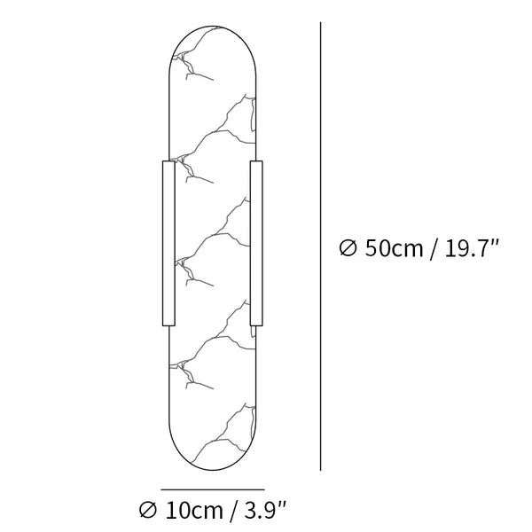 Élégante Mélange - Applique en Alabastre Fait Main