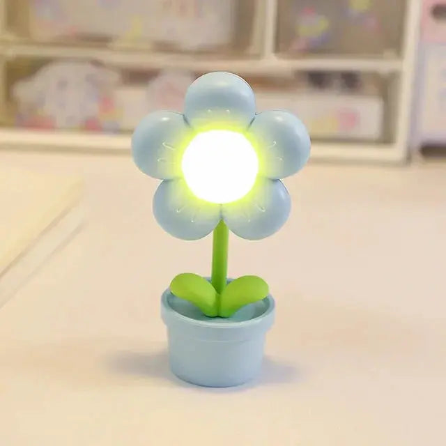 FleurLumière - Petite Lampe de Table en Forme de Fleur