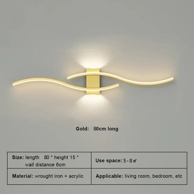 Floroux - Long bandeau de luminaire mural