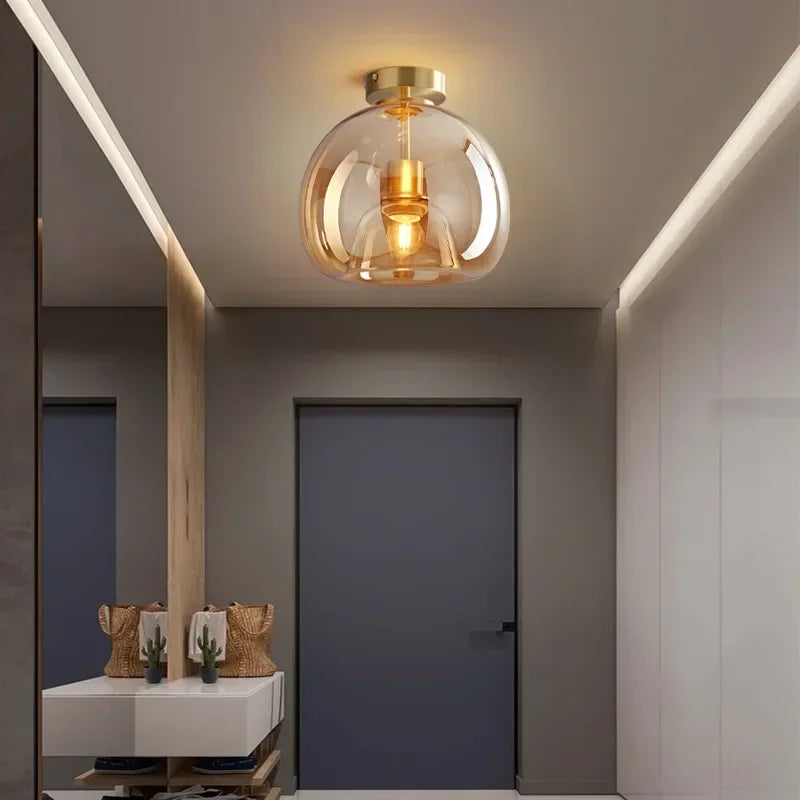 Transparence - Plafonnier en verre moderne