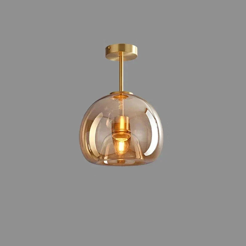 ClairLumière - Lampe de Plafond en Verre Minimaliste