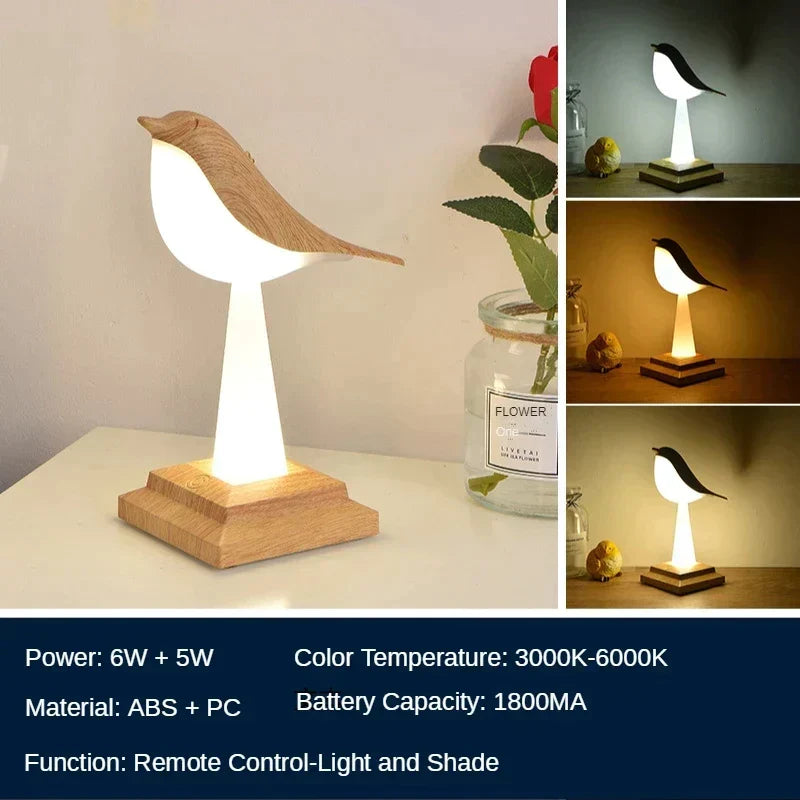 Floroux Oiseau Lampe de table