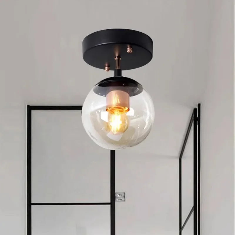 VerreLumi – Lampe de Plafond en Verre Moderne