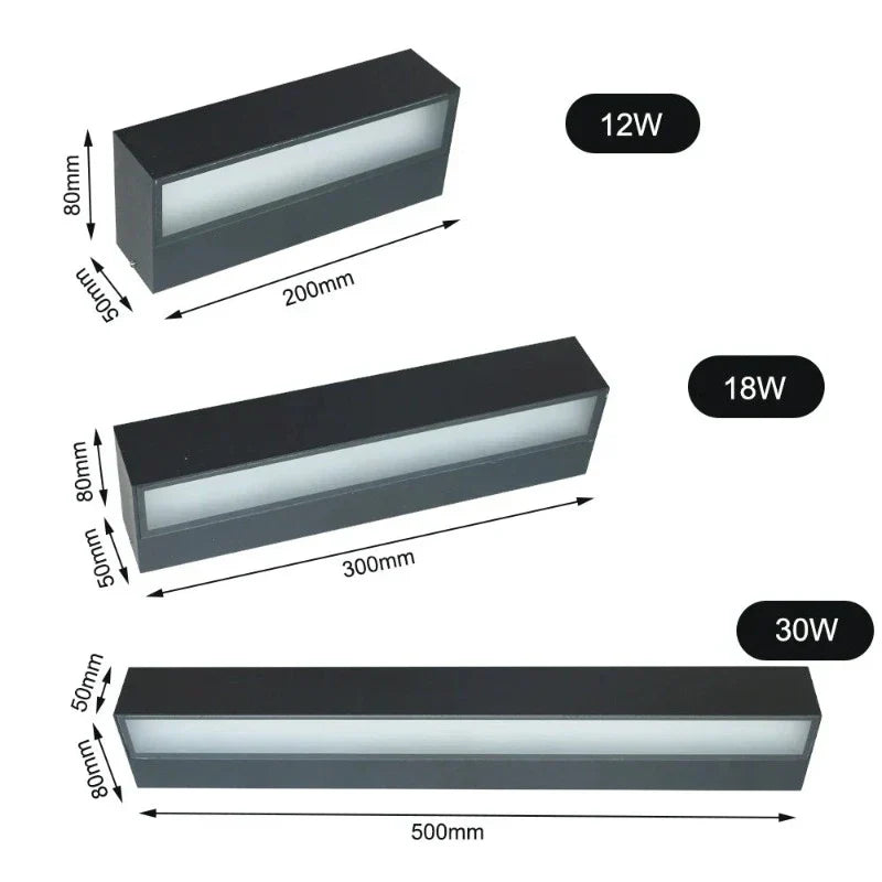 Floroux – Applique murale LED extérieure Slim