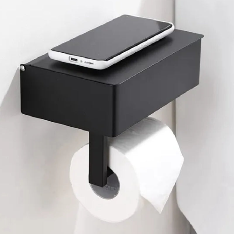 Floroux | Porte-Papier Toilette | Design Noir Mat