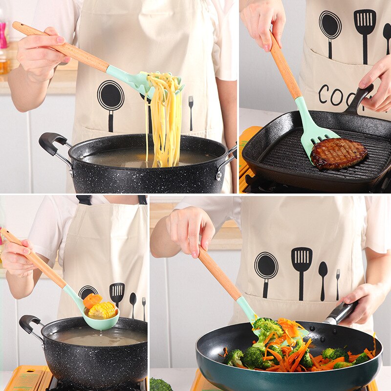 ChefEase - Ensemble d'ustensiles de cuisine antiadhésifs pour une cuisson sans effort