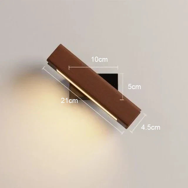 Floroux - Applique de chambre à coucher LED en bois