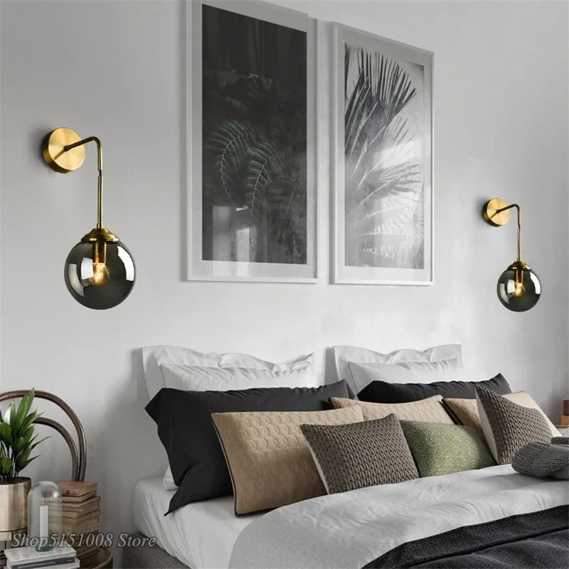 Applique Nordique Moderne - Éclairage Élegant en Verre pour la Maison