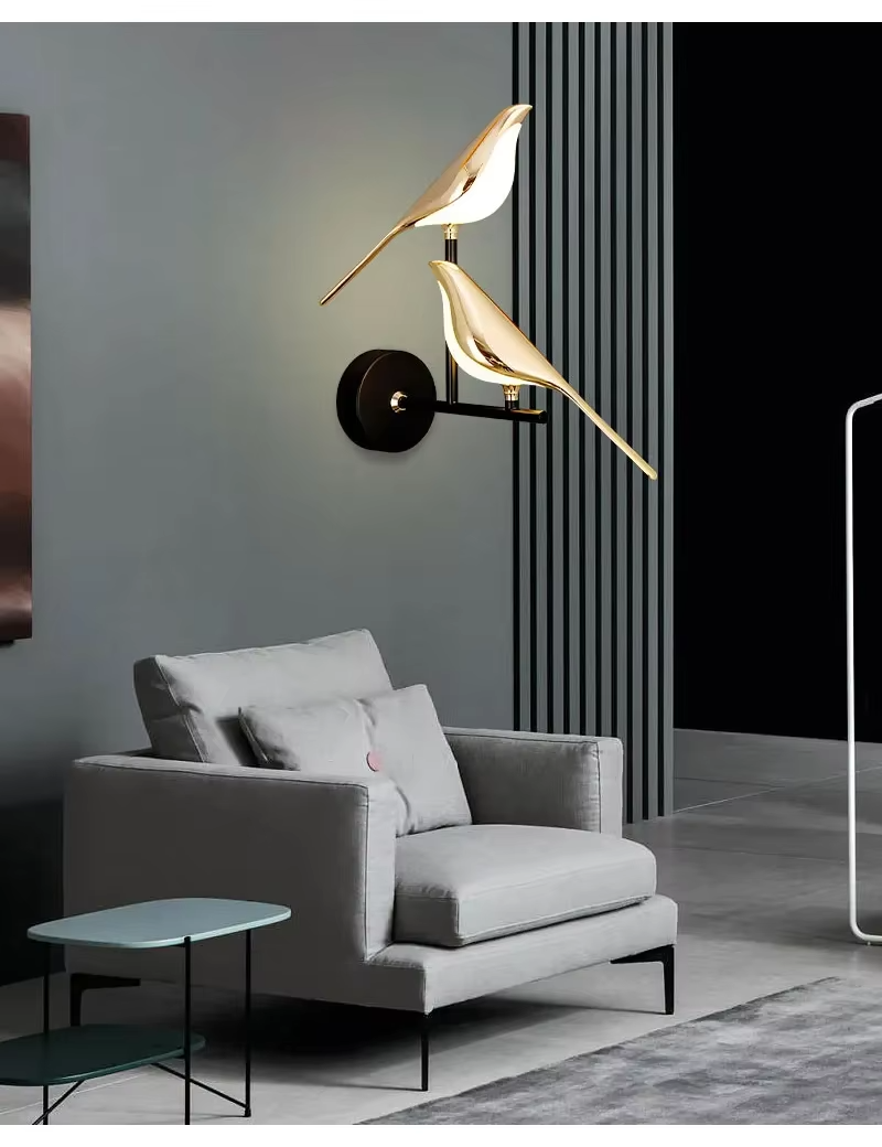 Lampe murale LED Oiseau doré nordique - Lampe murale créative
