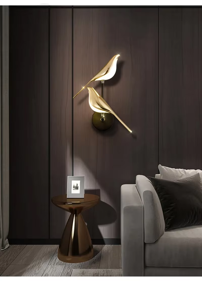 Lampe murale LED Oiseau doré nordique - Lampe murale créative