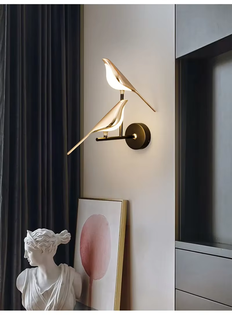 Lampe murale LED Oiseau doré nordique - Lampe murale créative