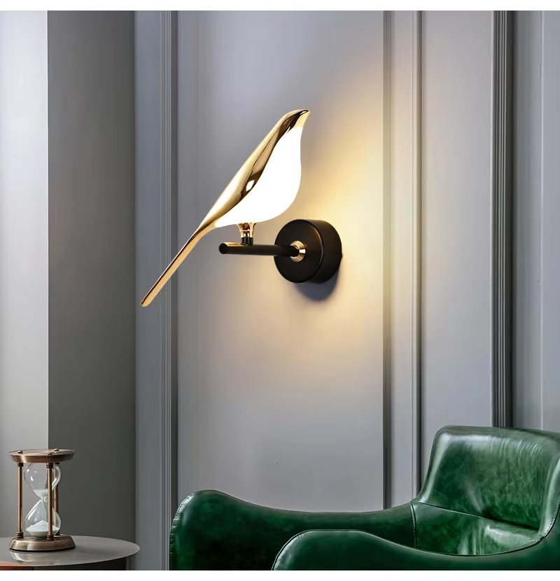 Lampe murale LED Oiseau doré nordique - Lampe murale créative