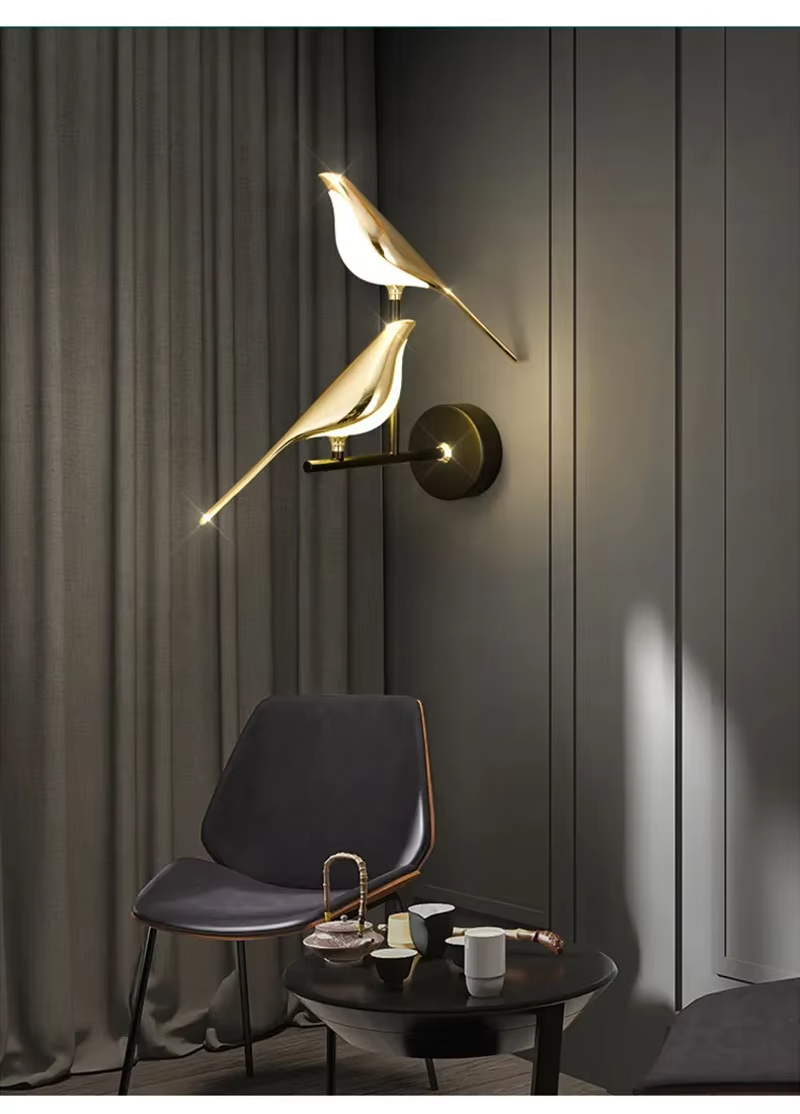 Lampe murale LED Oiseau doré nordique - Lampe murale créative